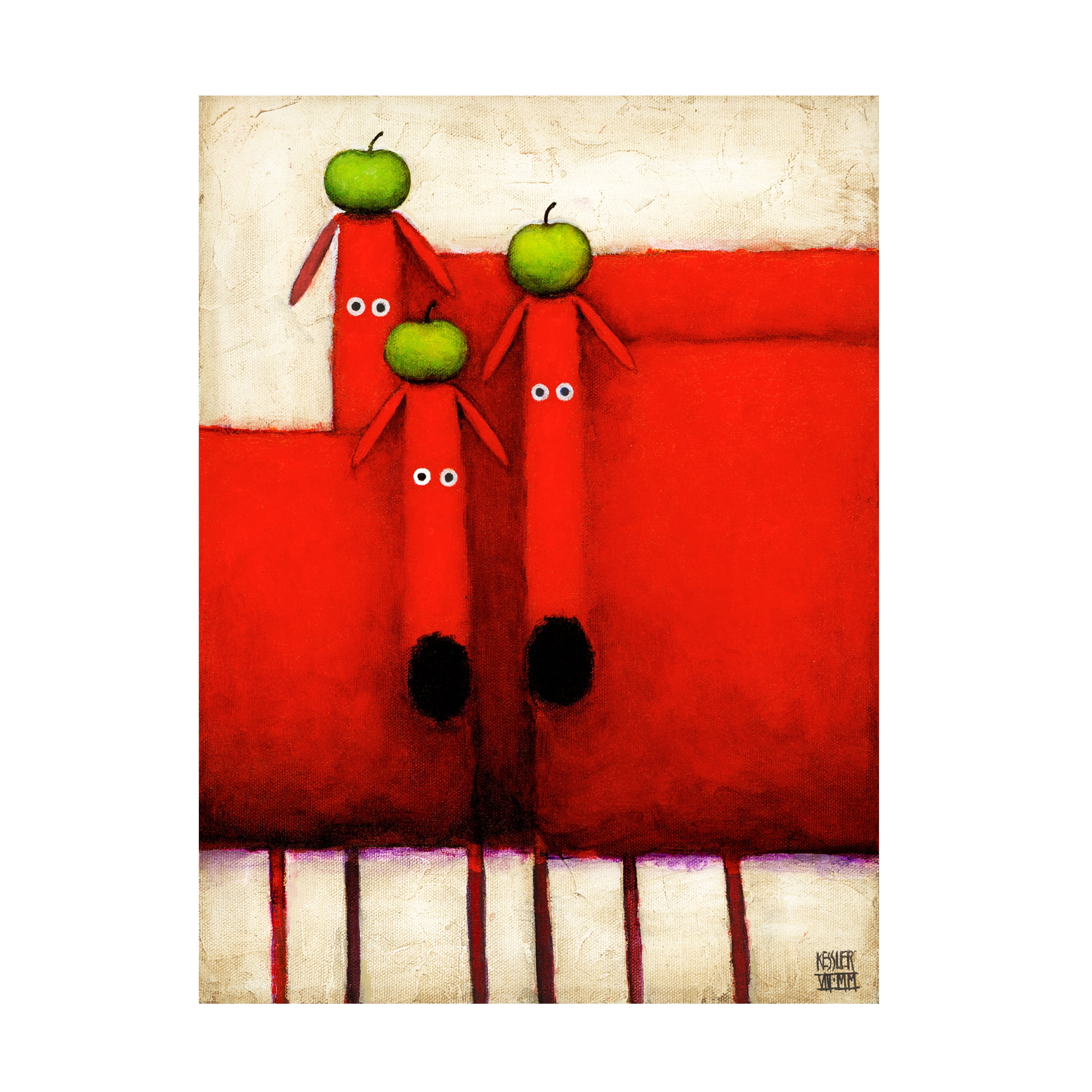 Trademark Fine Art 'Tres Amigos Art' Canvas Art by Daniel Patrick Kessler