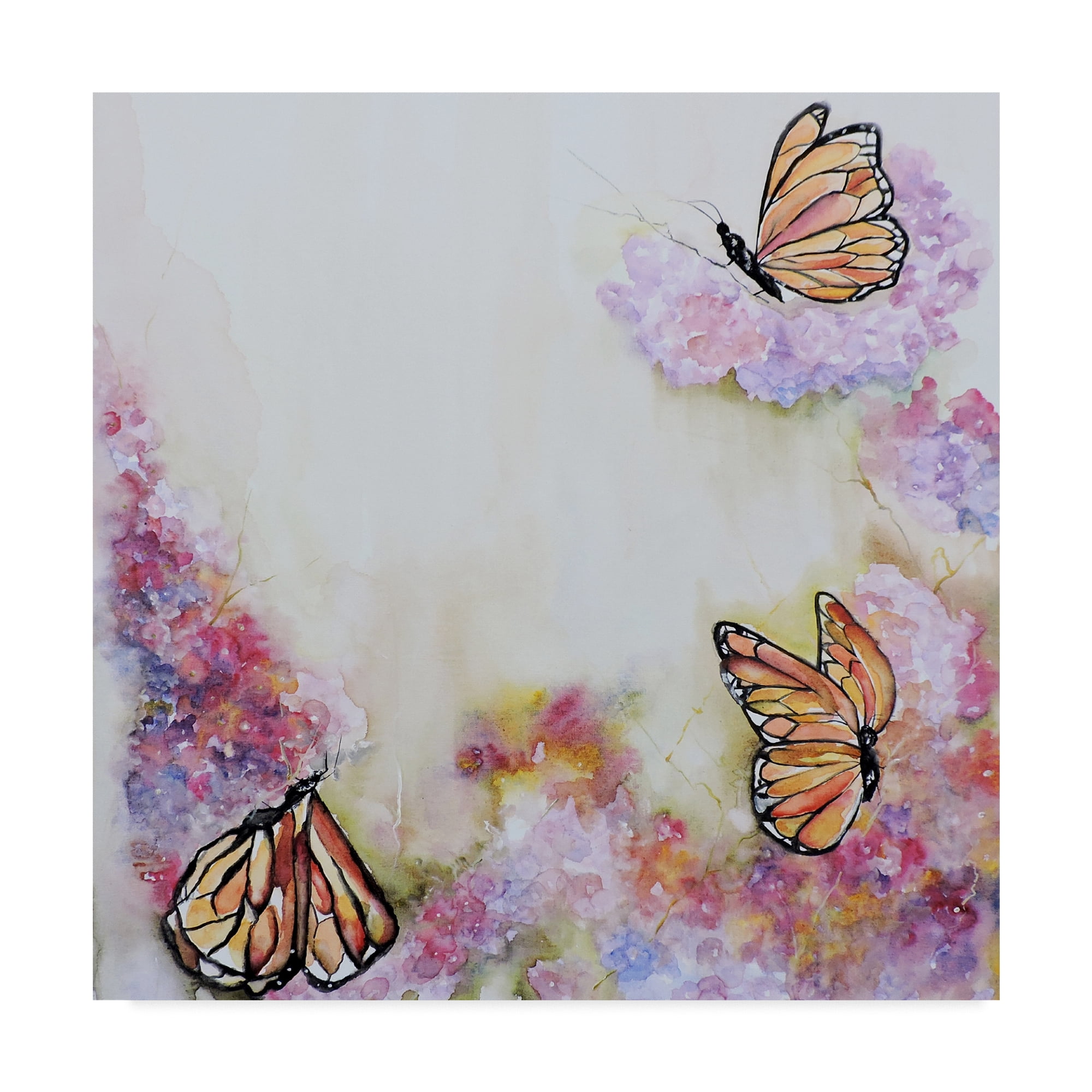 Trademark Fine Art 'Tres Monarchas' Canvas Art by Leticia Herrera