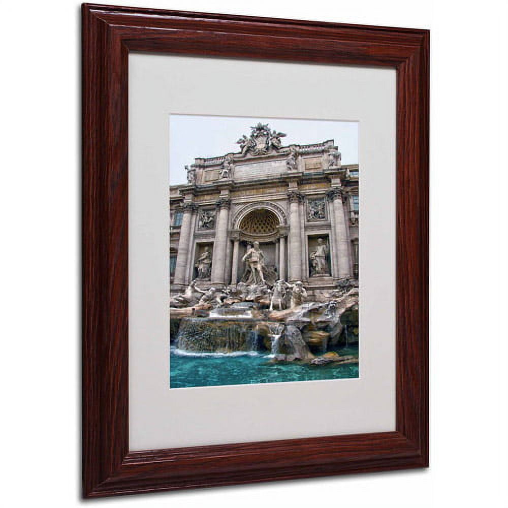 Trademark Fine Art "Trevi Fountain" Canvas Art by CATeyes, Wood Frame
