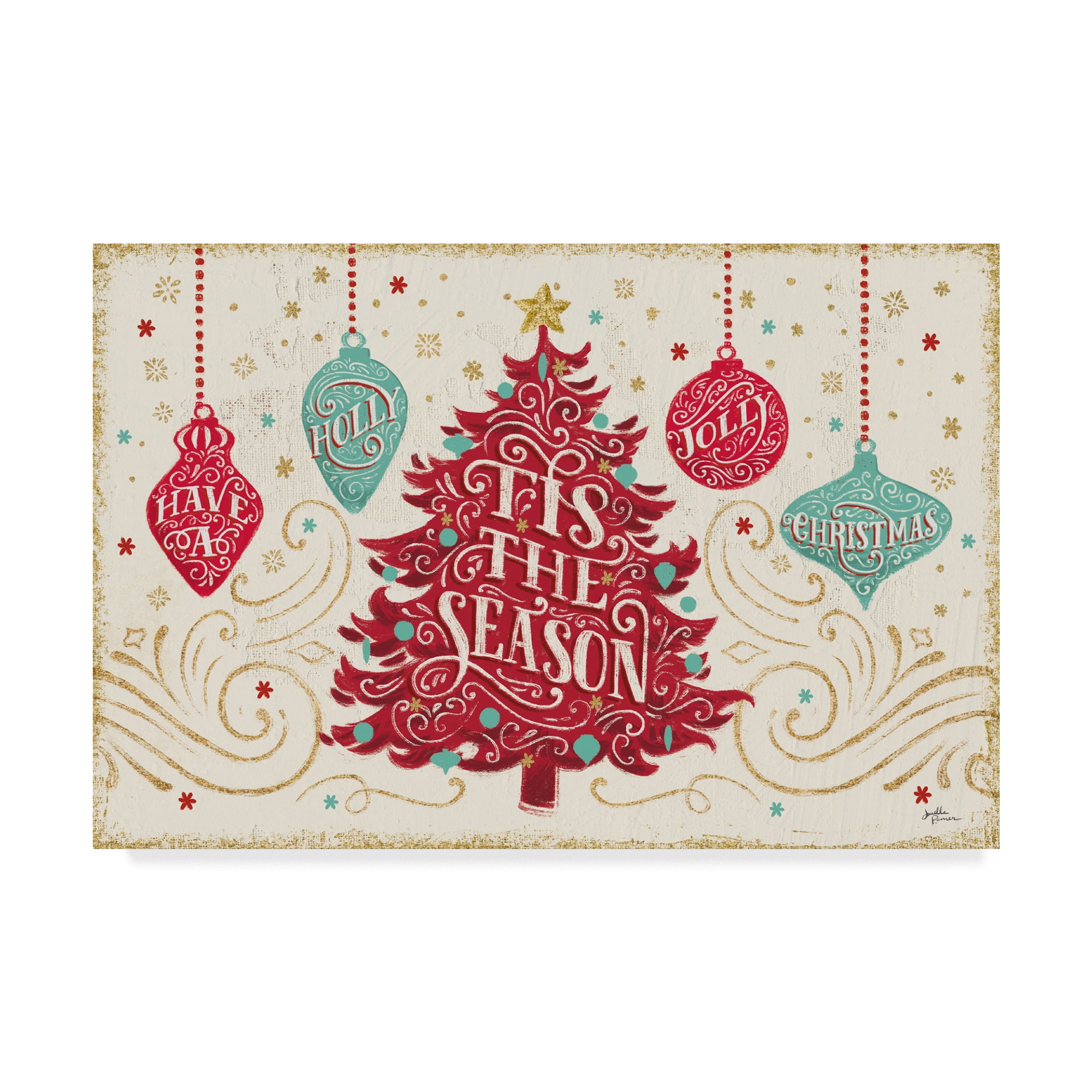 Trademark Fine Art 'Trimming the Tree II v2' Canvas Art by Janelle Penner