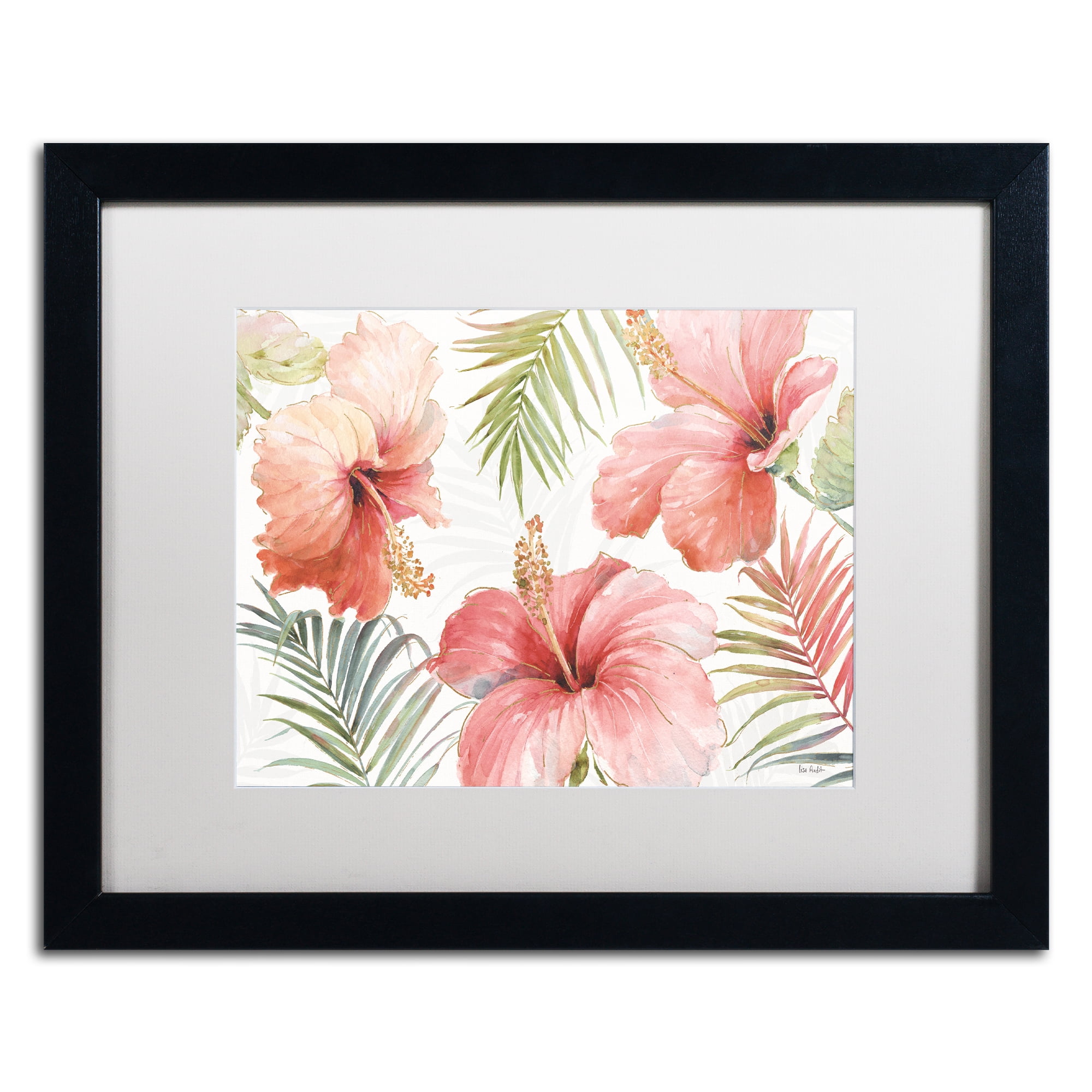 Trademark Fine Art 'Tropical Blush I' Matted Framed Art by Lisa Audit