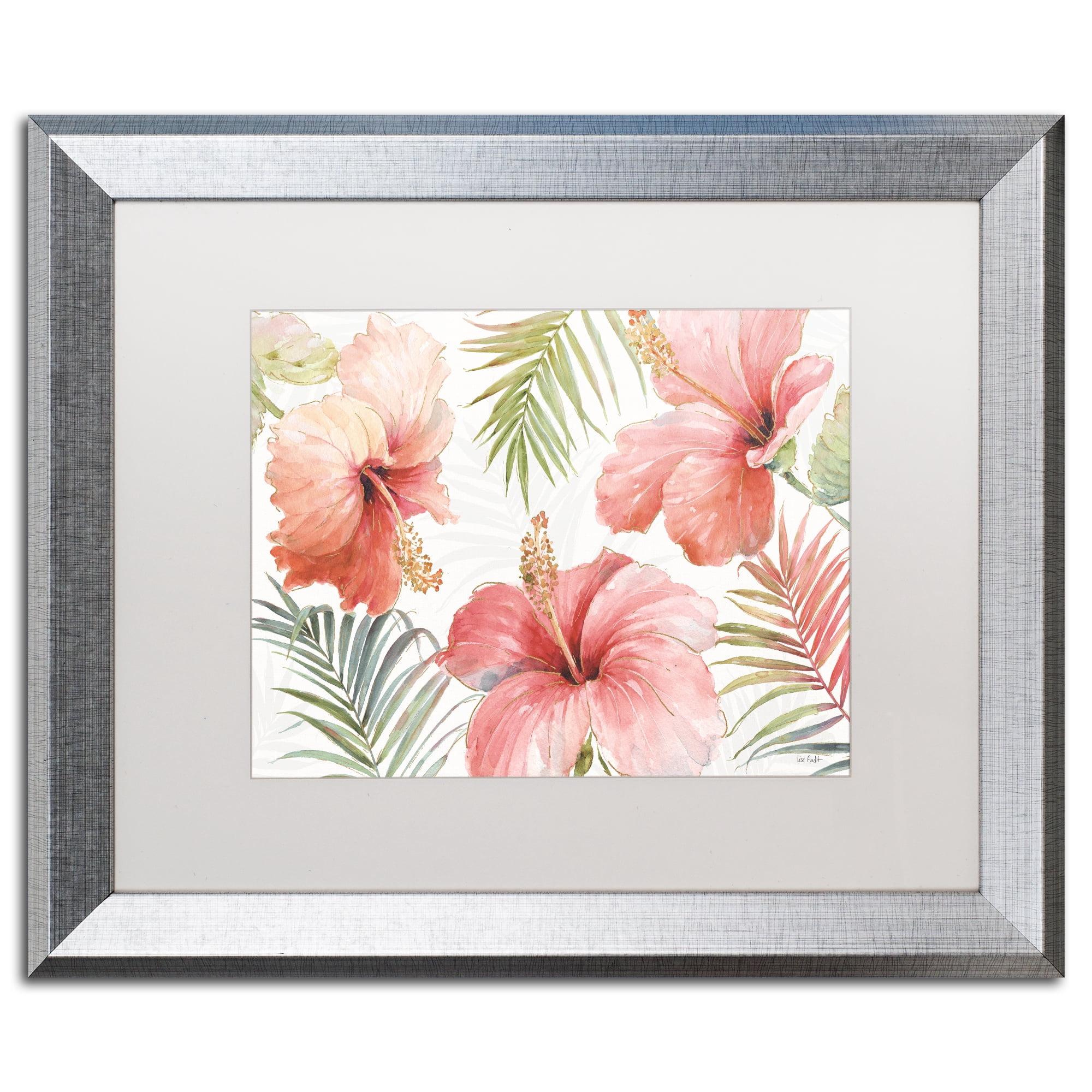 Trademark Fine Art 'Tropical Blush I' Matted Framed Art by Lisa Audit