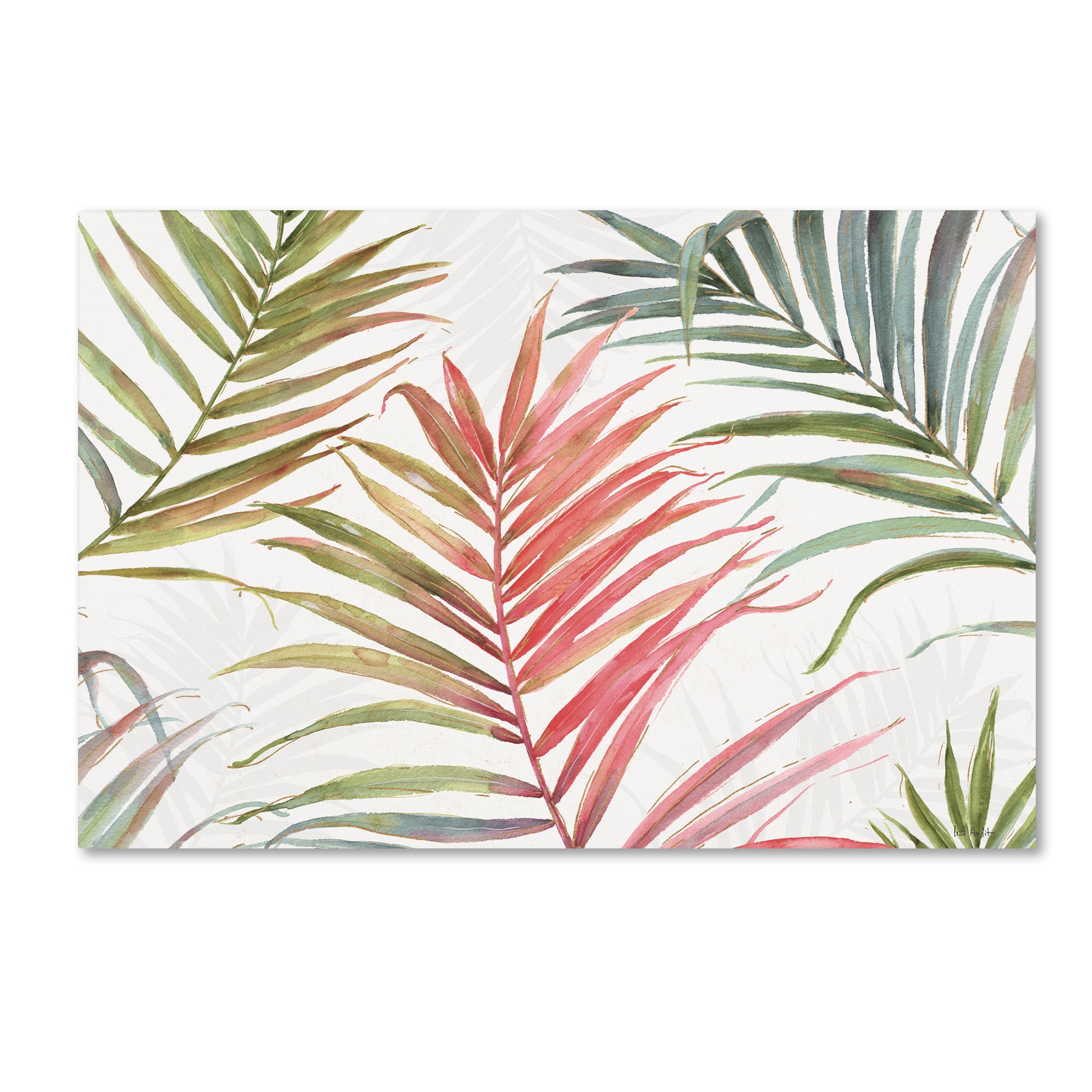 Tropical Blush IV Multicolor Canvas Wall Art 12 x 19