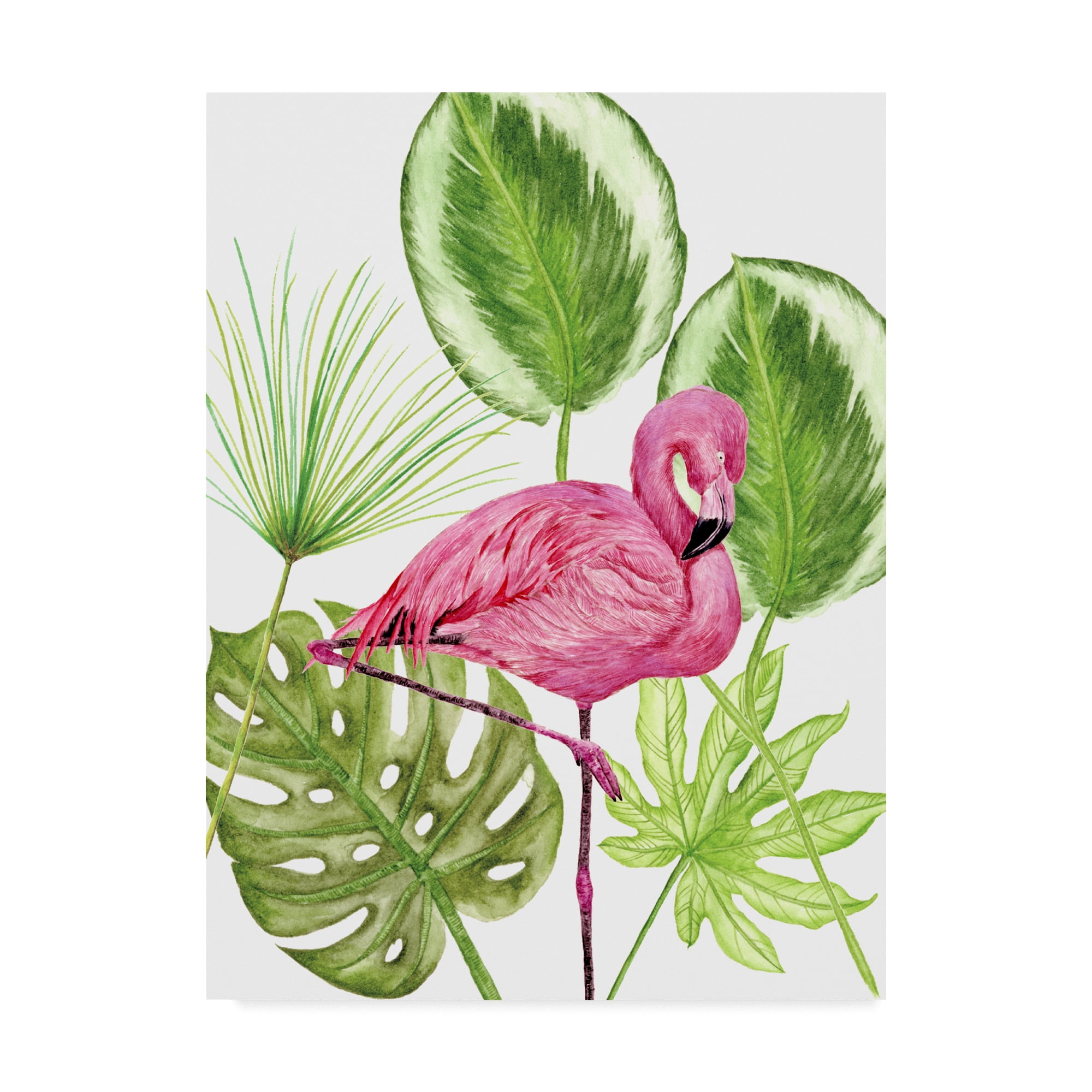 Trademark Fine Art 'Tropical Flamingo II' Canvas Art by Melissa Wang