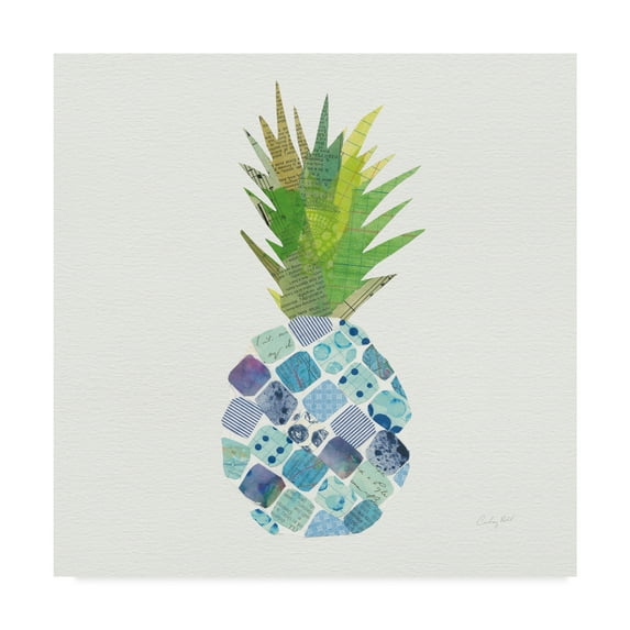 Trademark Fine Art 'Tropical Fun Pineapple II' Canvas Art by Courtney Prahl