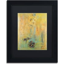 Trademark Fine Art "Tropical Island" Canvas Art by Pat Saunders-White, Black Matte, Black Frame