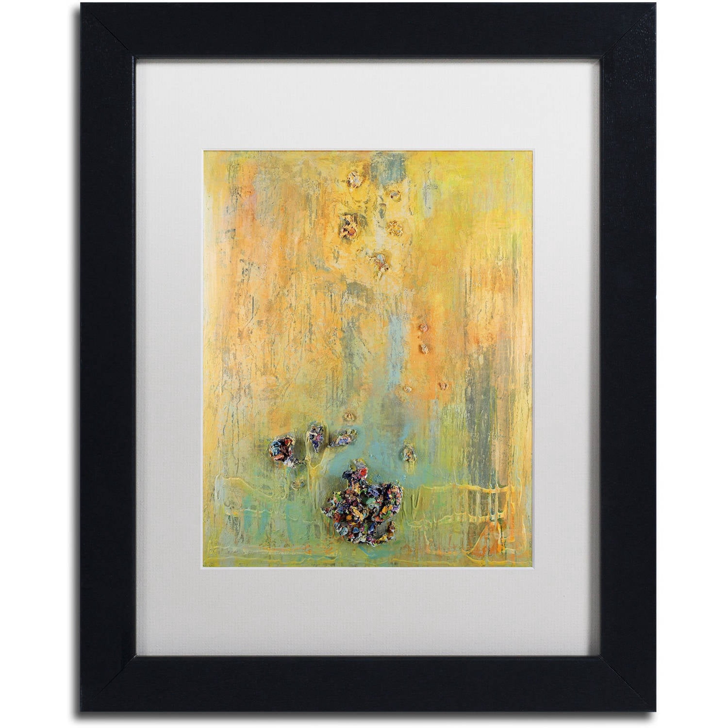 Trademark Fine Art "Tropical Island" Canvas Art by Pat Saunders-White, White Matte, Black Frame