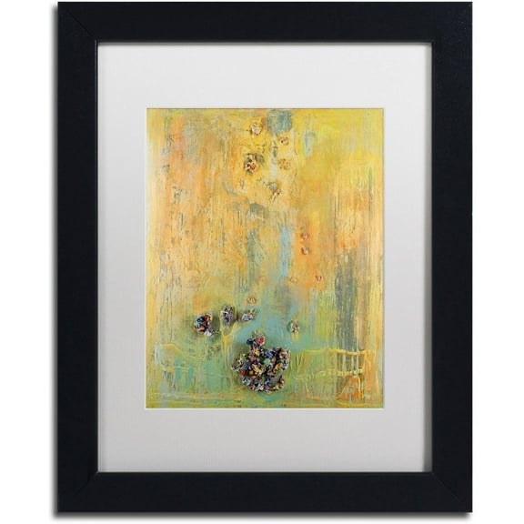 Trademark Fine Art "Tropical Island" Canvas Art by Pat Saunders-White, White Matte, Black Frame