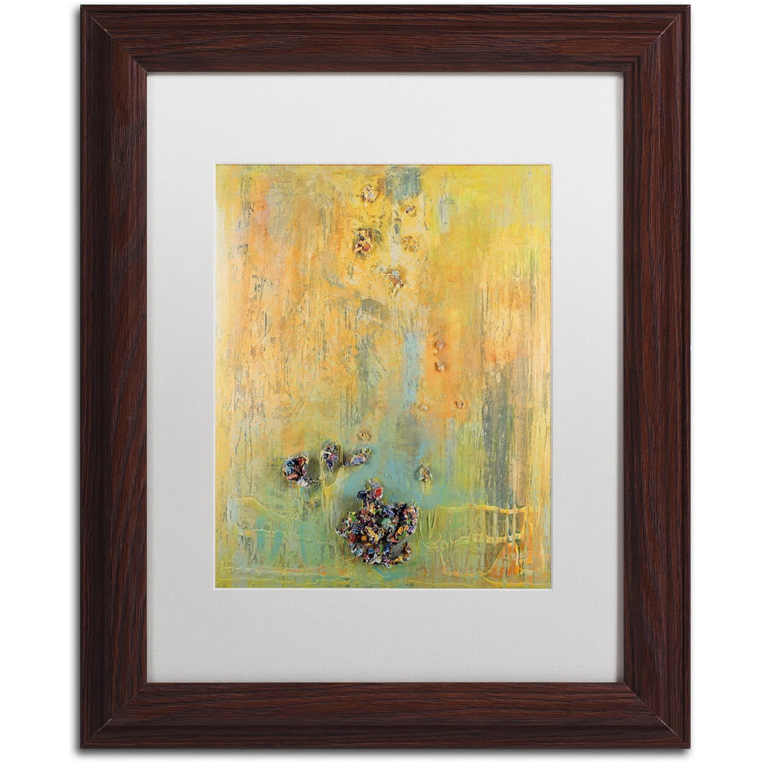 Trademark Fine Art "Tropical Island" Canvas Art by Pat Saunders-White, White Matte, Wood Frame