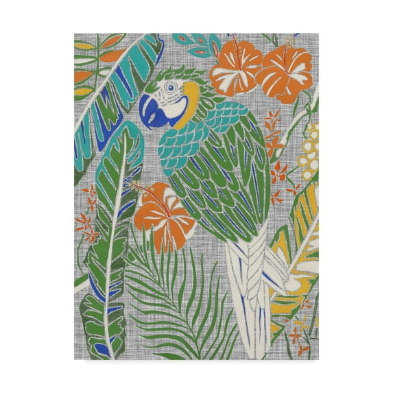 Trademark Fine Art 'Tropical Macaw' Canvas Art by Chariklia Zarris