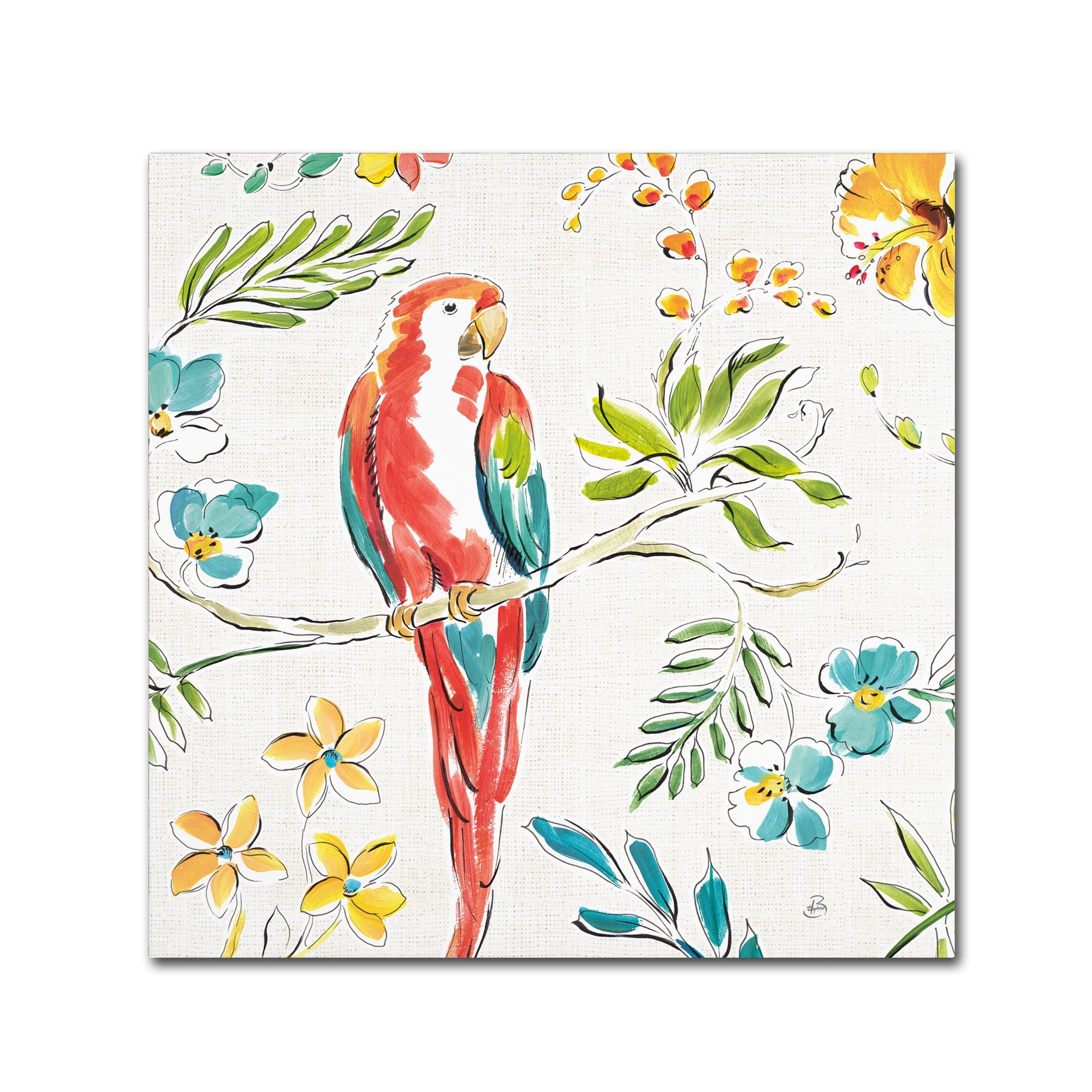Trademark Fine Art 'Tropical Oasis III White' Canvas Art by Daphne Brissonnet