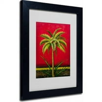 Trademark Fine Art "Tropical Palm I" Canvas Art by Victor Giton, Black Frame