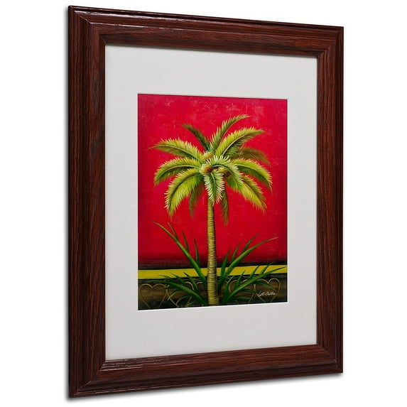 Trademark Fine Art "Tropical Palm I" Canvas Art by Victor Giton, Wood Frame