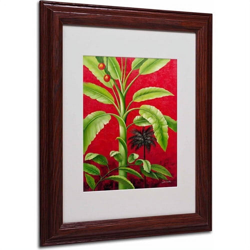 Trademark Fine Art "Tropical Palm II" Canvas Art by Victor Giton, Wood Frame