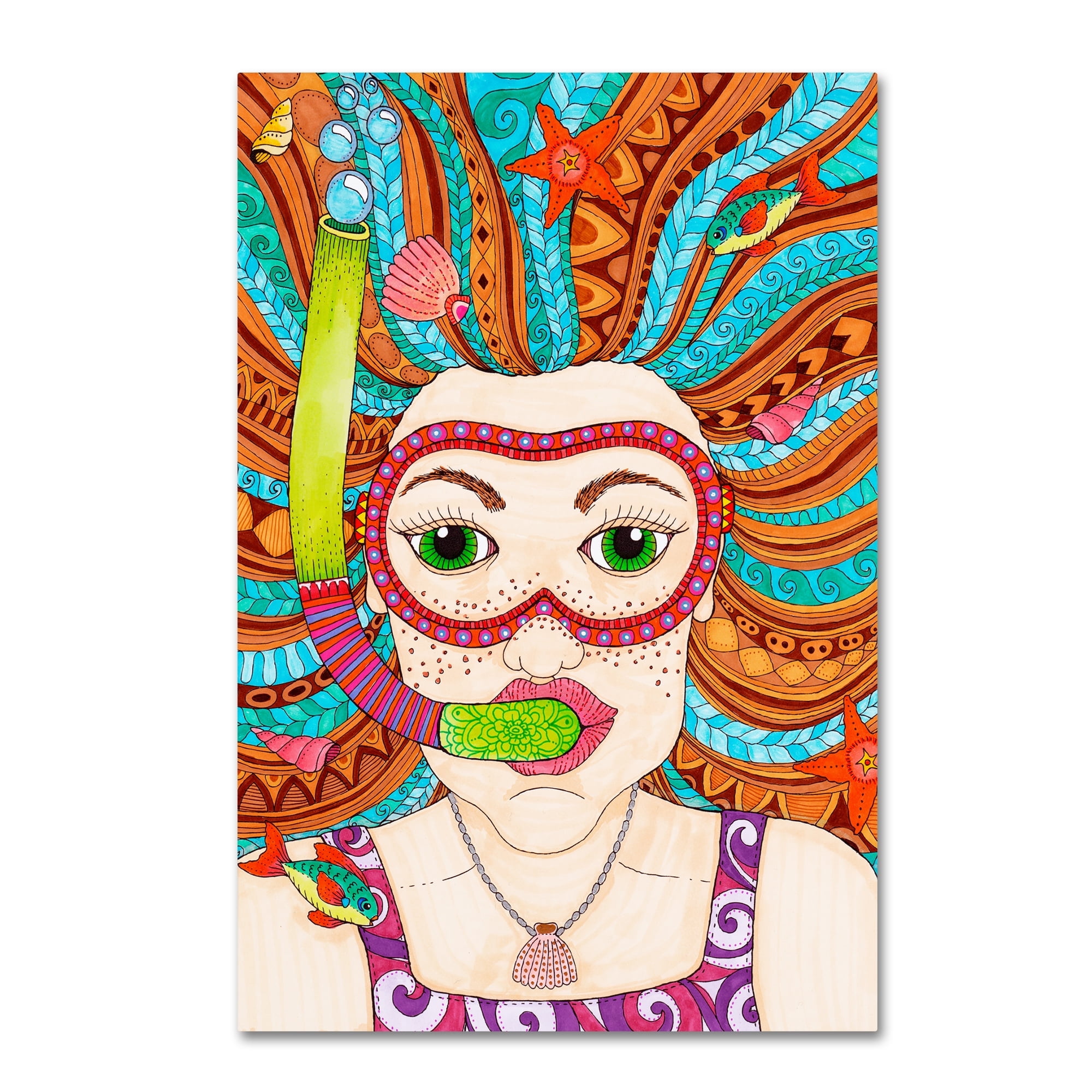 Trademark Fine Art 'Tropical Paradise 10 Color' Canvas Art by Hello Angel