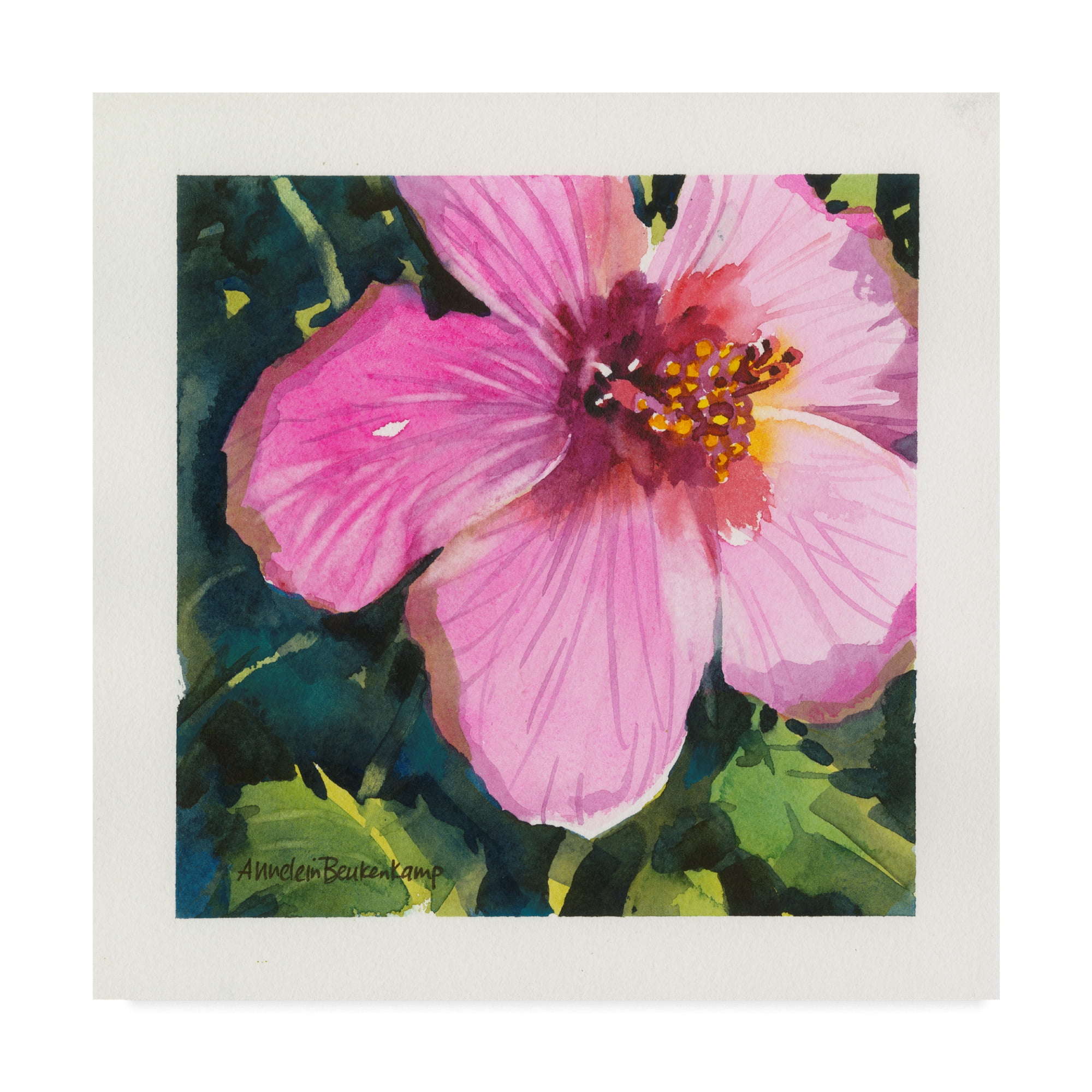 Trademark Fine Art 'Tropical Pink' Canvas Art by Annelein Beukenkamp