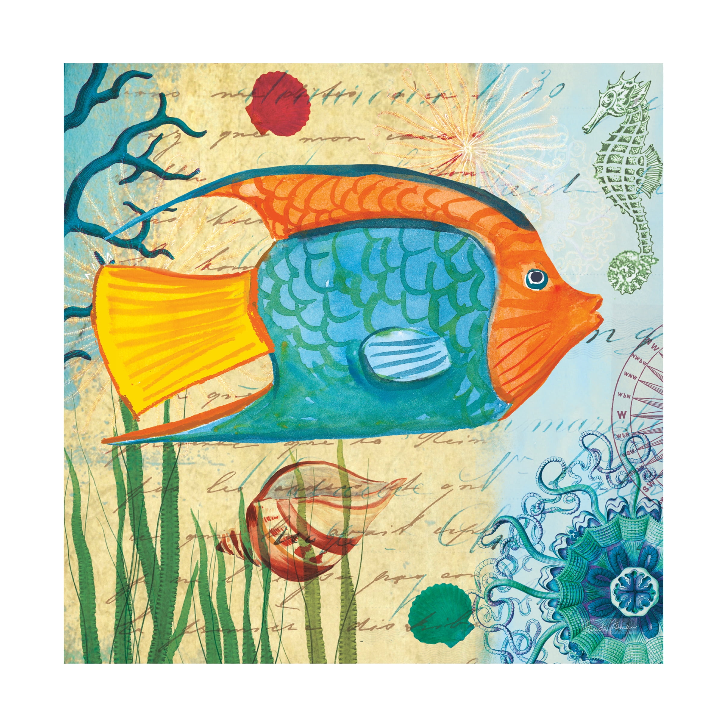 Trademark Fine Art 'Tropical Underwater I' Canvas Art by Farida Zaman