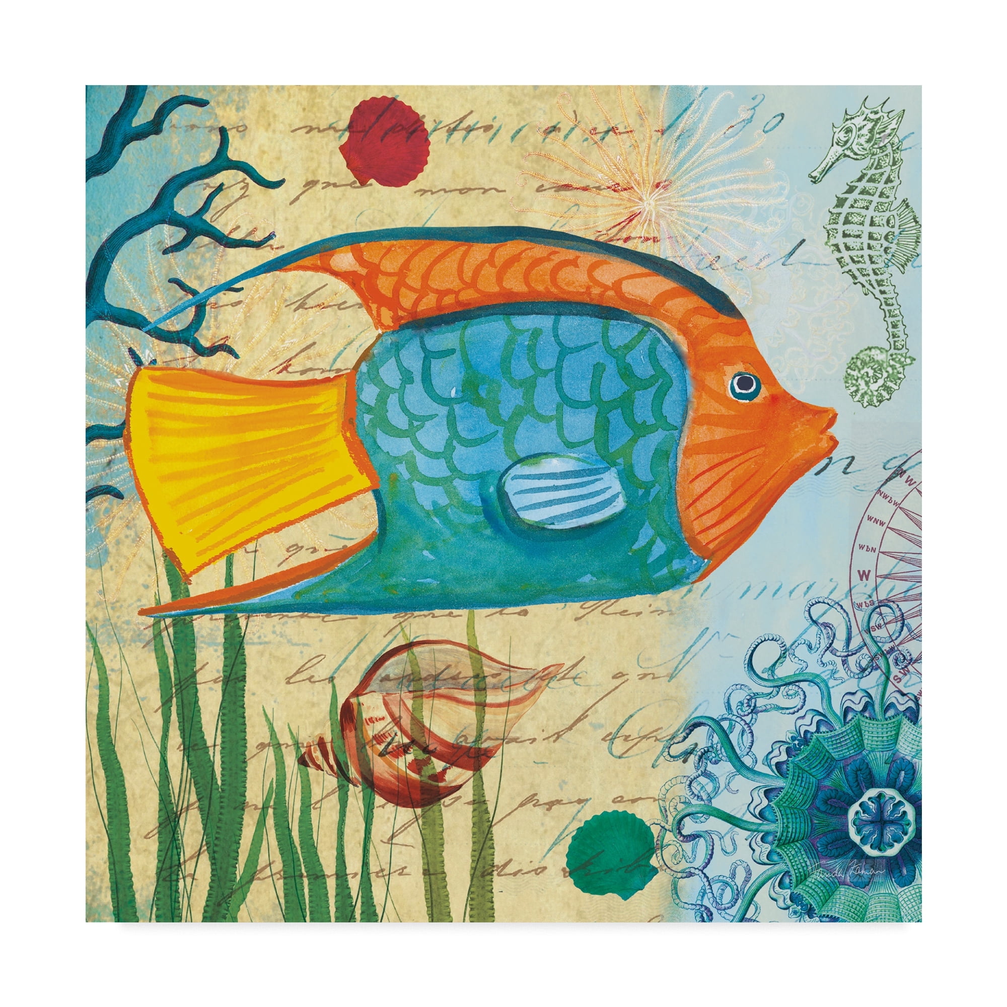 Trademark Fine Art 'Tropical Underwater I' Canvas Art by Farida Zaman
