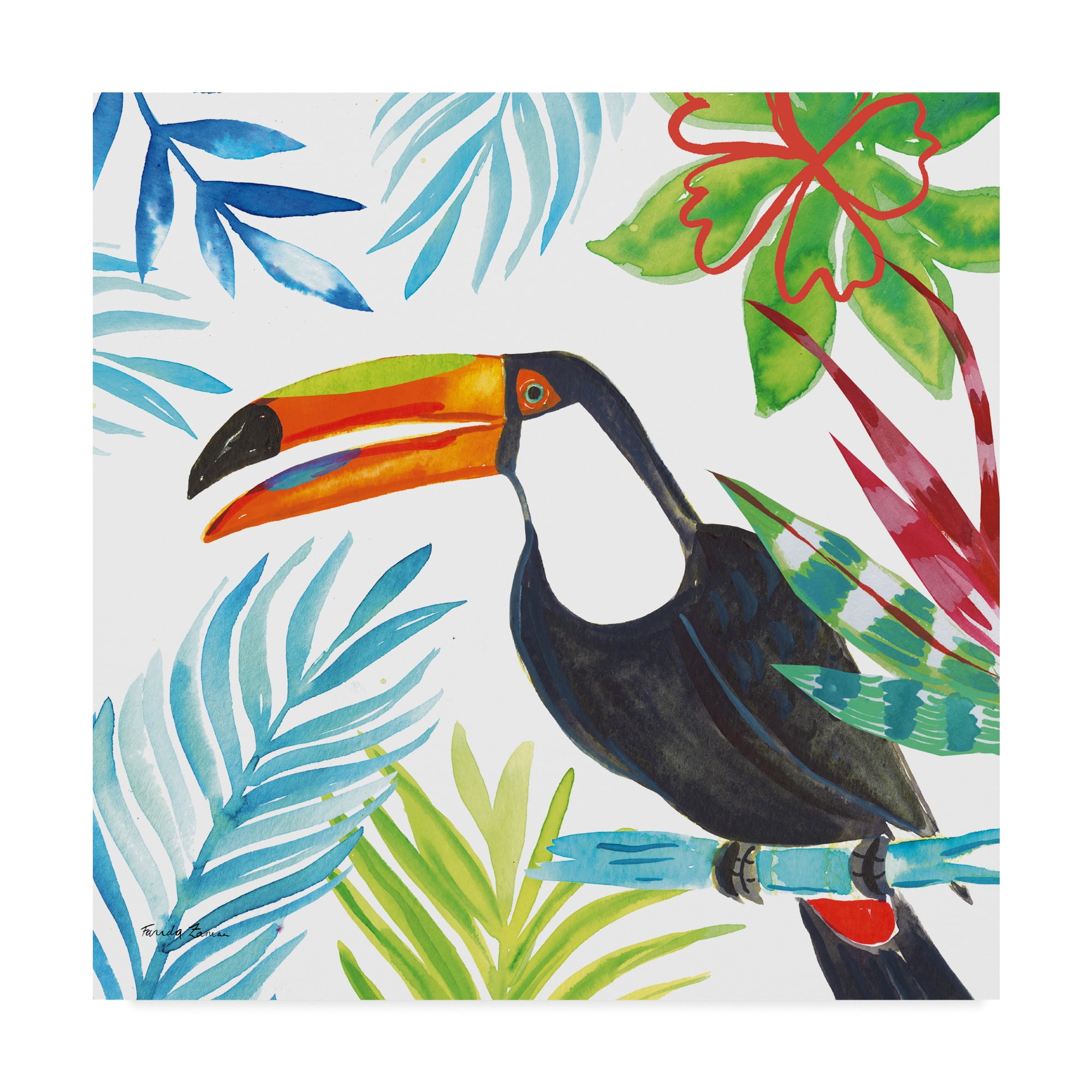 Trademark Fine Art 'Tropicana II' Canvas Art by Farida Zaman