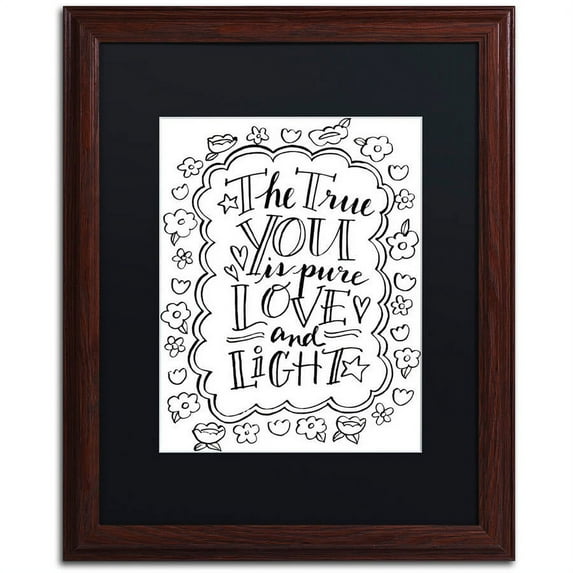 Trademark Fine Art "True You" Canvas Art by Elizabeth Caldwell, Black Matte, Wood Frame