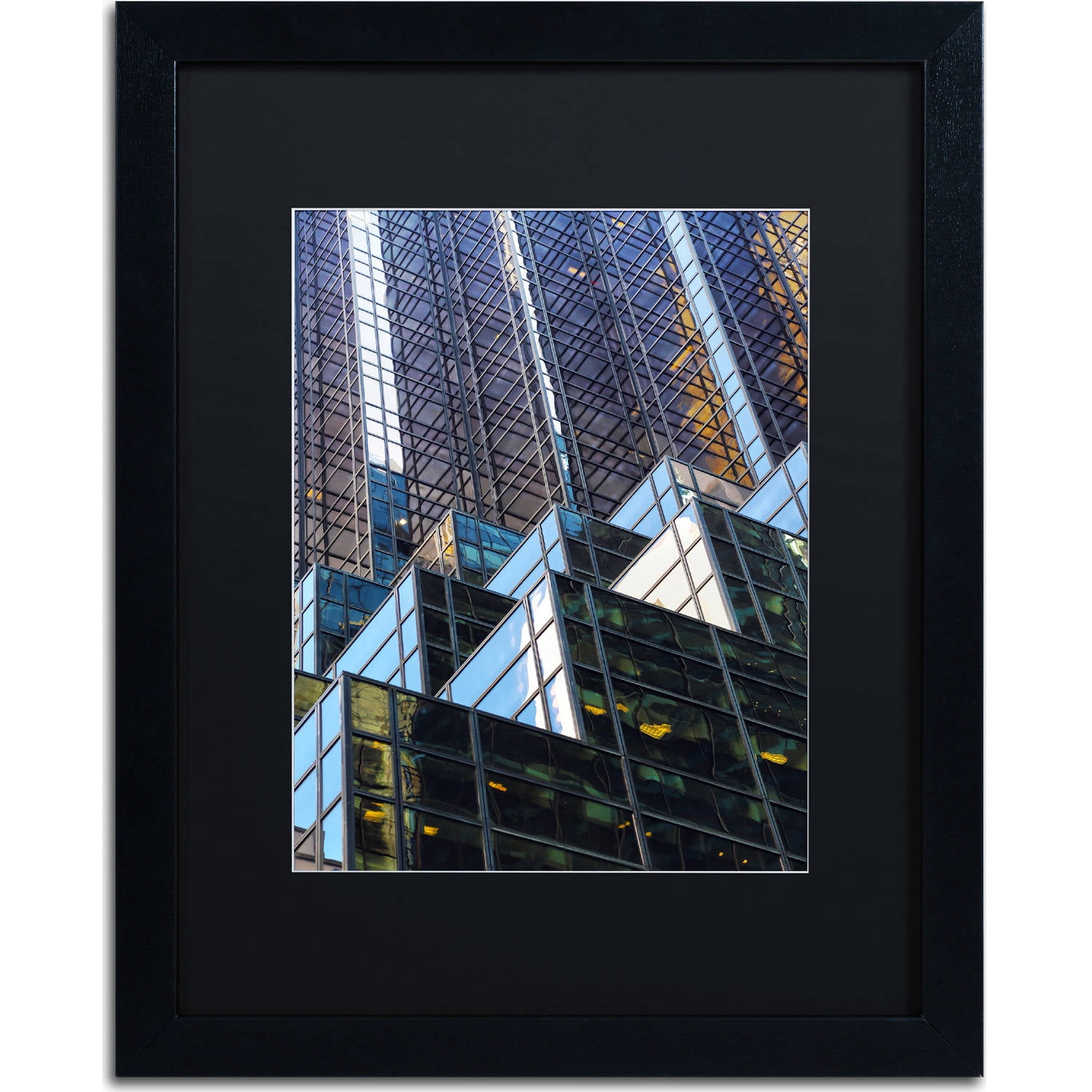Trademark Fine Art "Trump Tower" Canvas Art by CATeyes, Black Matte, Black Frame