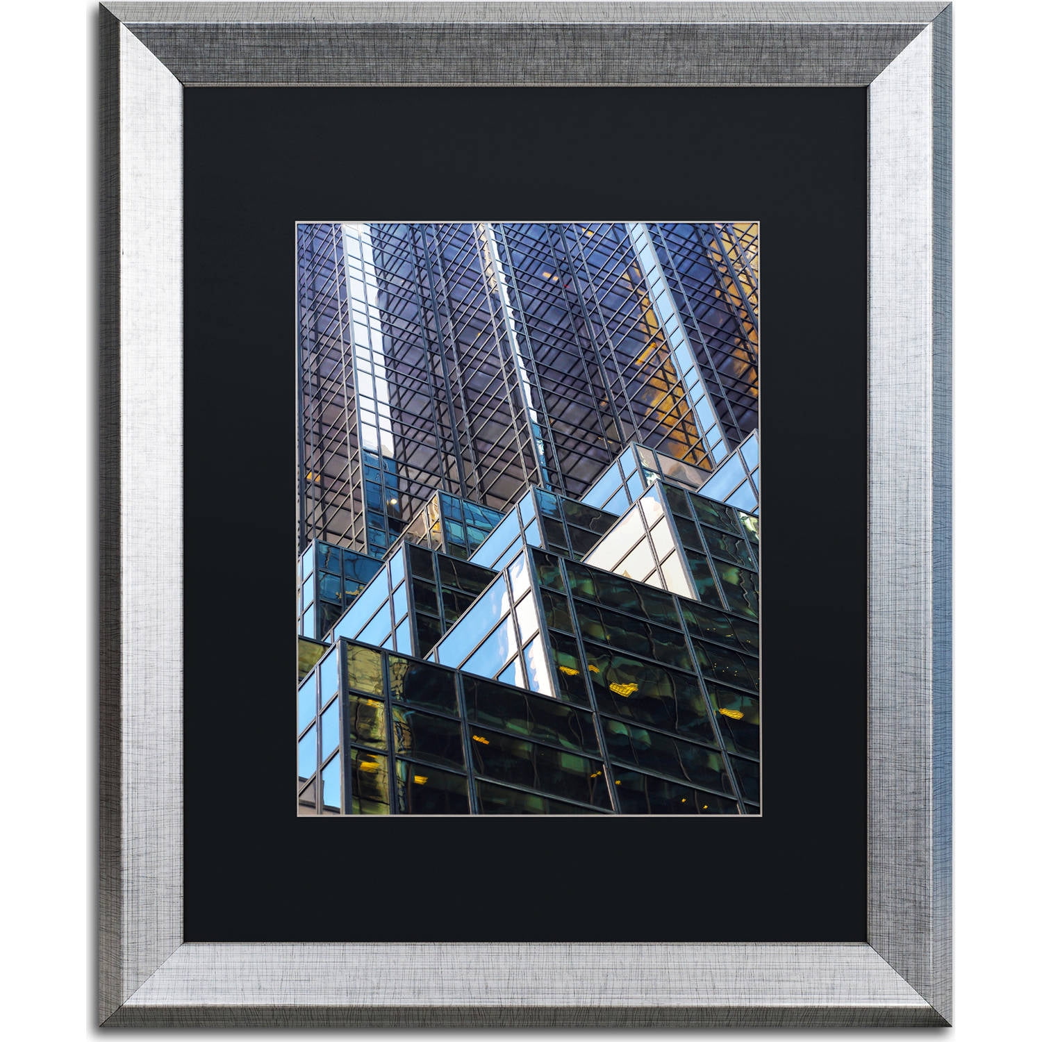 Trademark Fine Art "Trump Tower" Canvas Art by CATeyes, Black Matte, Silver Frame