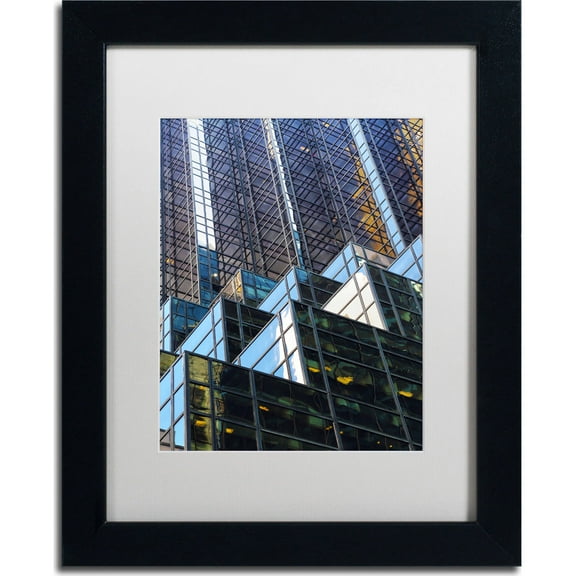 Trademark Fine Art "Trump Tower" Canvas Art by CATeyes, White Matte, Black Frame