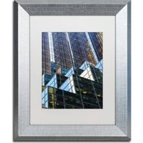Trademark Fine Art "Trump Tower" Canvas Art by CATeyes, White Matte, Silver Frame
