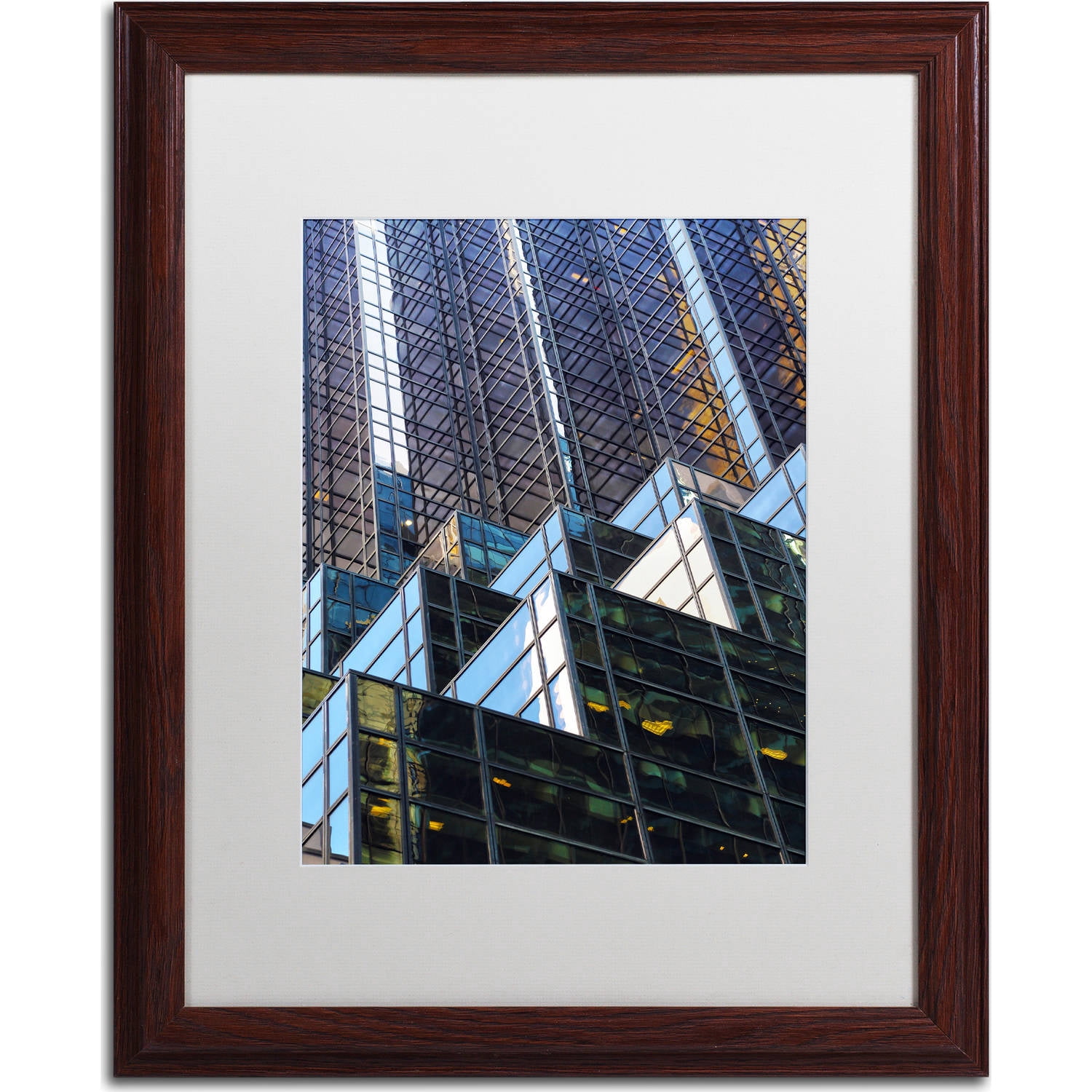 Trademark Fine Art "Trump Tower" Canvas Art by CATeyes, White Matte, Wood Frame