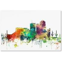Trademark Fine Art "Tucson Arizona Skyline SP" Canvas Art by Marlene Watson