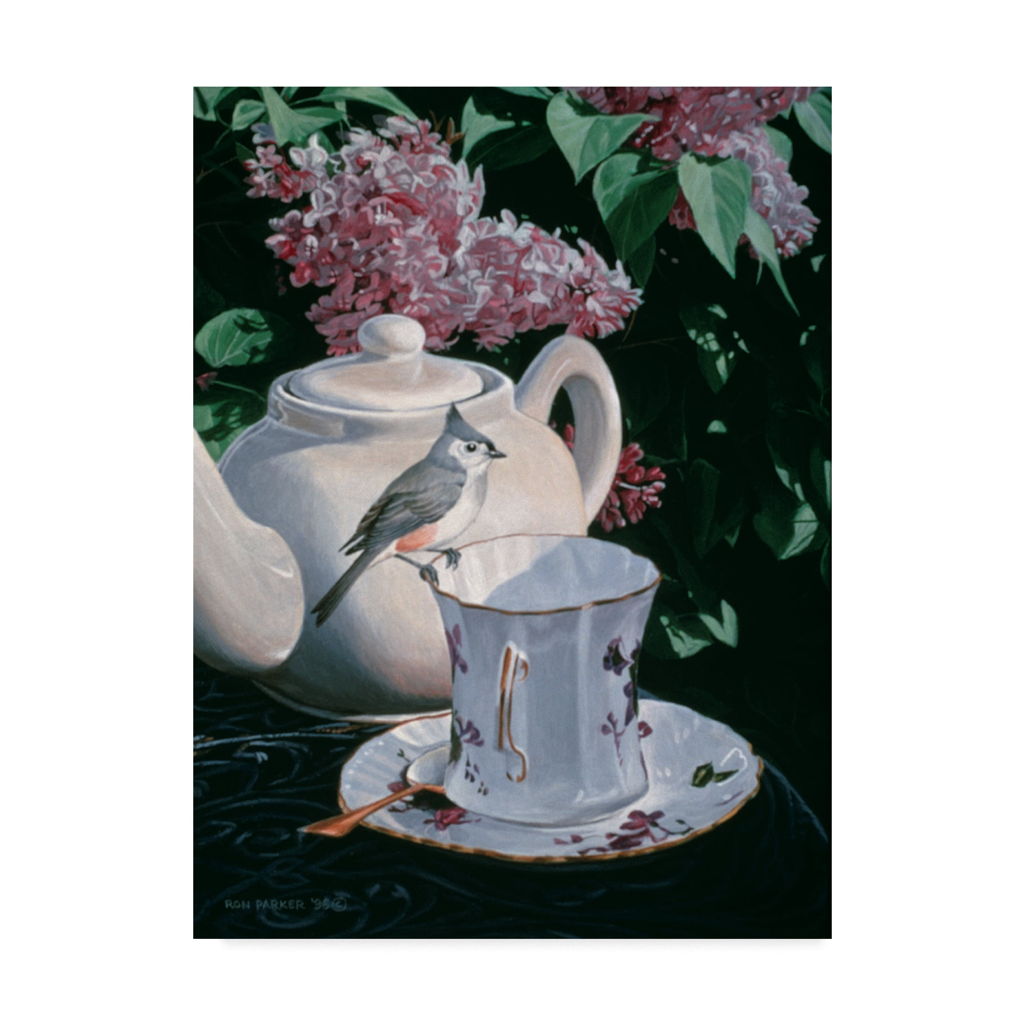 Trademark Fine Art 'Tufted Titmouse' Canvas Art by Ron Parker