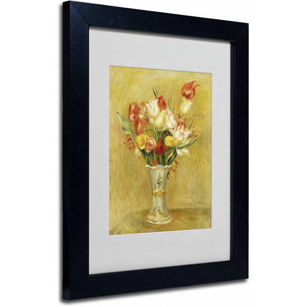 Trademark Fine Art "Tulipes 1909" Canvas Art by Pierre Renoir, Black Frame