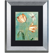 Trademark Fine Art "Tulips Ablaze I" Canvas Art by Color Bakery, Black Matte, Silver Frame