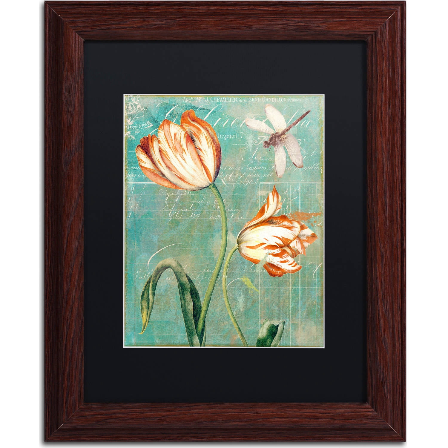 Trademark Fine Art "Tulips Ablaze I" Canvas Art by Color Bakery, Black Matte, Wood Frame