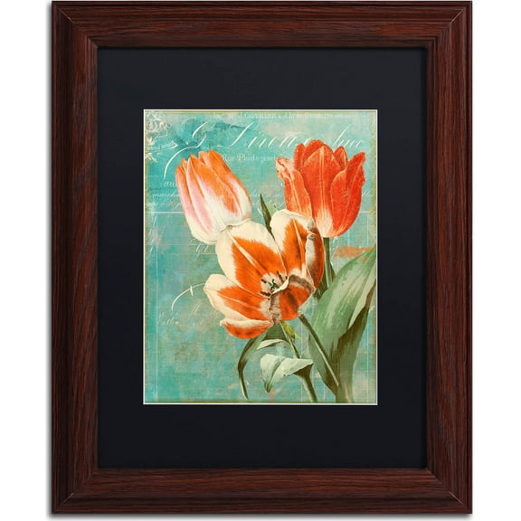 Trademark Fine Art "Tulips Ablaze II" Canvas Art by Color Bakery, Black Matte, Wood Frame