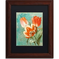 Trademark Fine Art "Tulips Ablaze II" Canvas Art by Color Bakery, Black Matte, Wood Frame