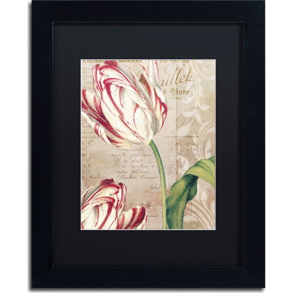 Trademark Fine Art "Tulips" Canvas Art by Color Bakery, Black Matte, Black Frame