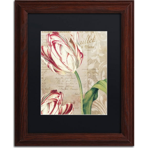 Trademark Fine Art "Tulips" Canvas Art by Color Bakery, Black Matte, Wood Frame