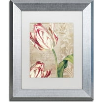 Trademark Fine Art "Tulips" Canvas Art by Color Bakery, White Matte, Silver Frame