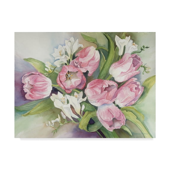 Trademark Fine Art 'Tulips In Spring' Canvas Art by Joanne Porter