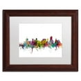 thumbnail image 1 of Trademark Fine Art 'Tulsa Oklahoma Skyline' Canvas Art by Michael Tompsett, White Matte, Wood Frame, 1 of 4
