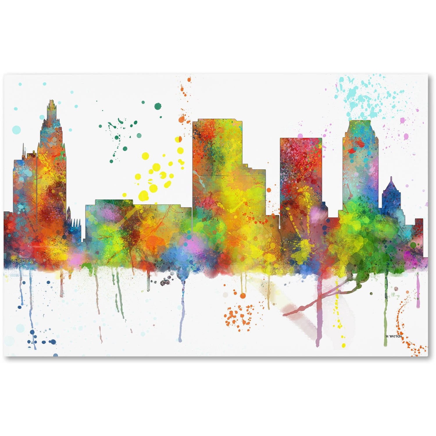 Trademark Fine Art "Tulsa Oklahoma Skyline Mclr-1" Canvas Art by Marlene Watson
