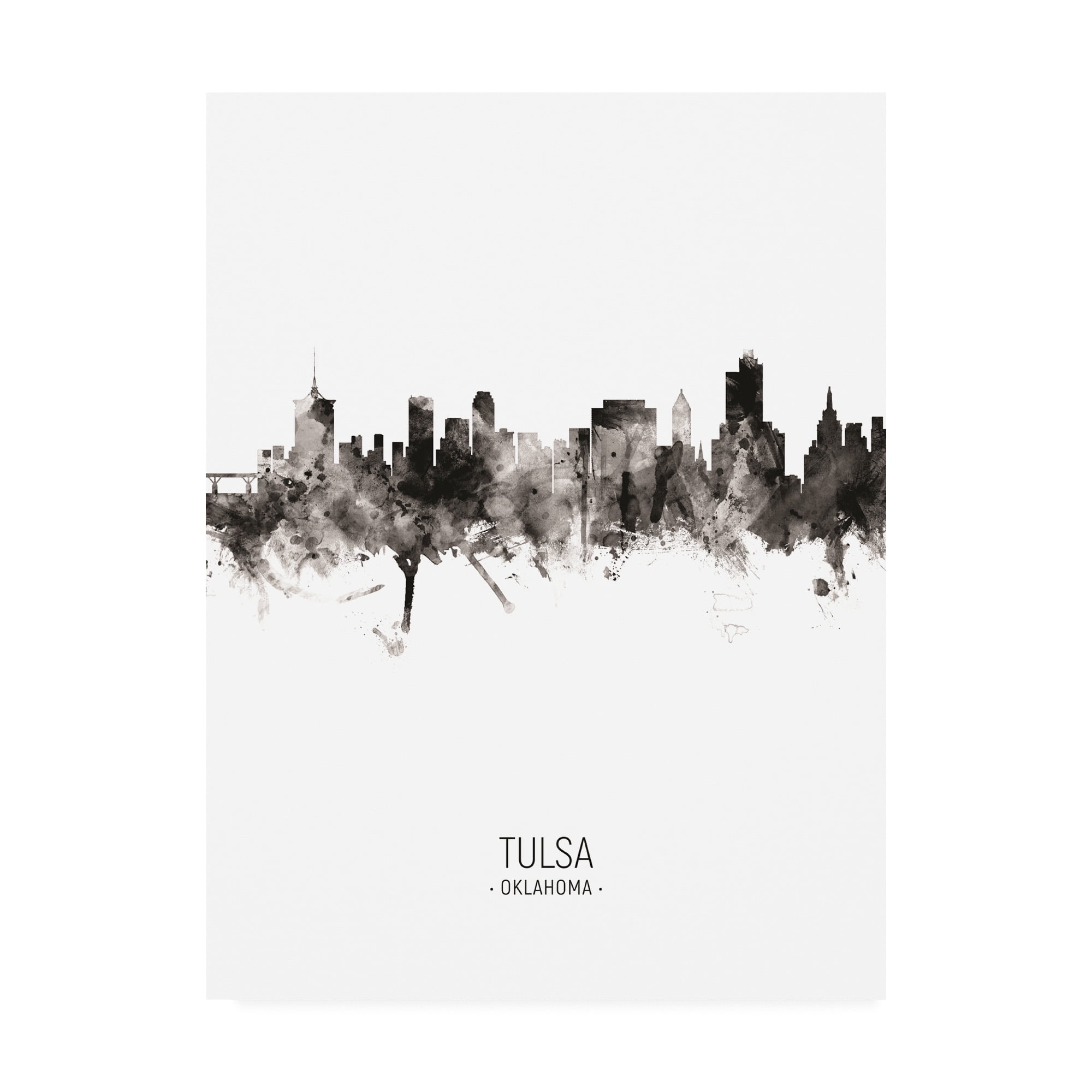 Trademark Fine Art 'Tulsa Oklahoma Skyline Portrait II' Canvas Art by Michael Tompsett