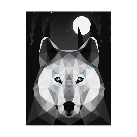 Trademark Fine Art 'Tundra Wolf' Canvas Art by Davies Babies