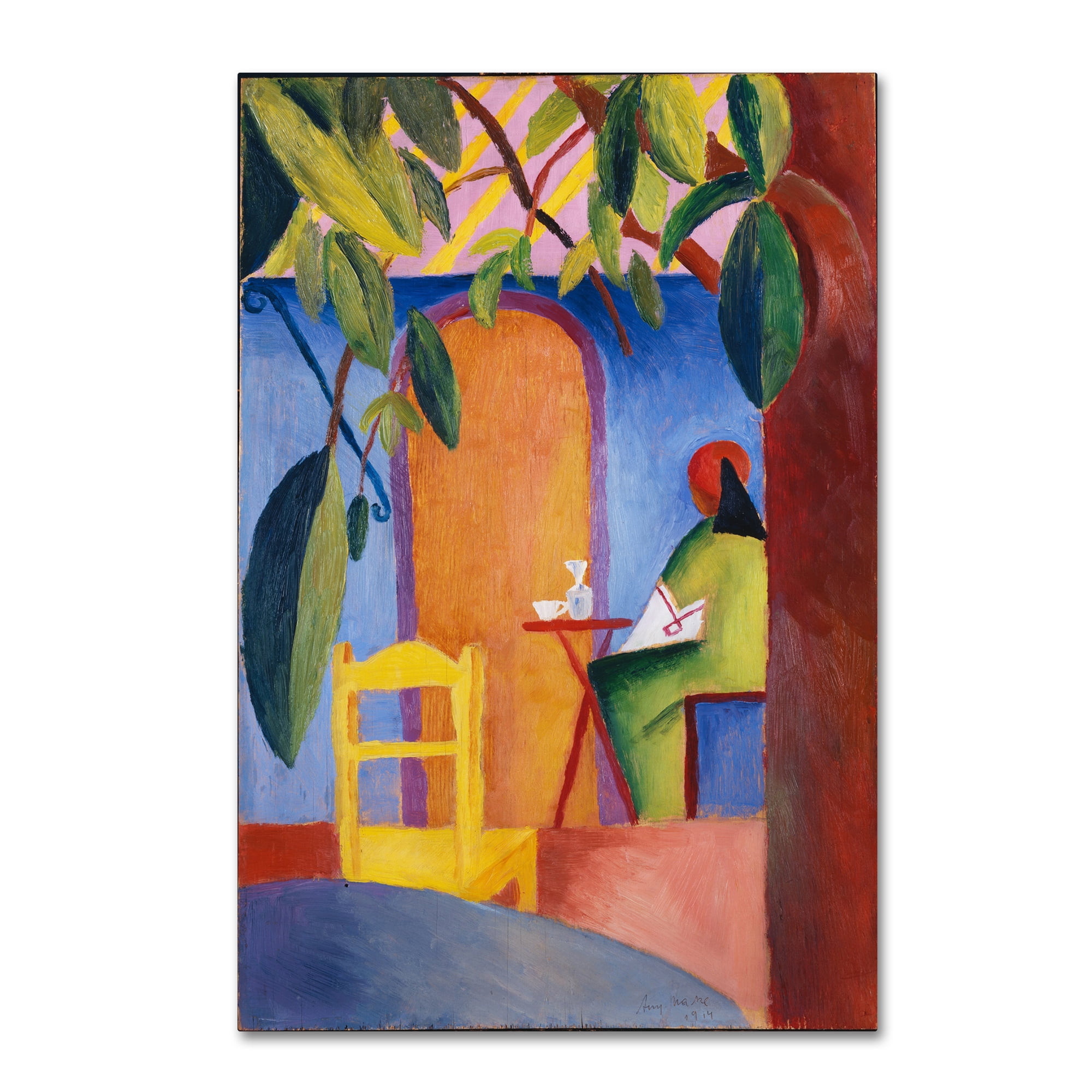 Trademark Fine Art 'Turkish Cafe' Canvas Art by August Macke