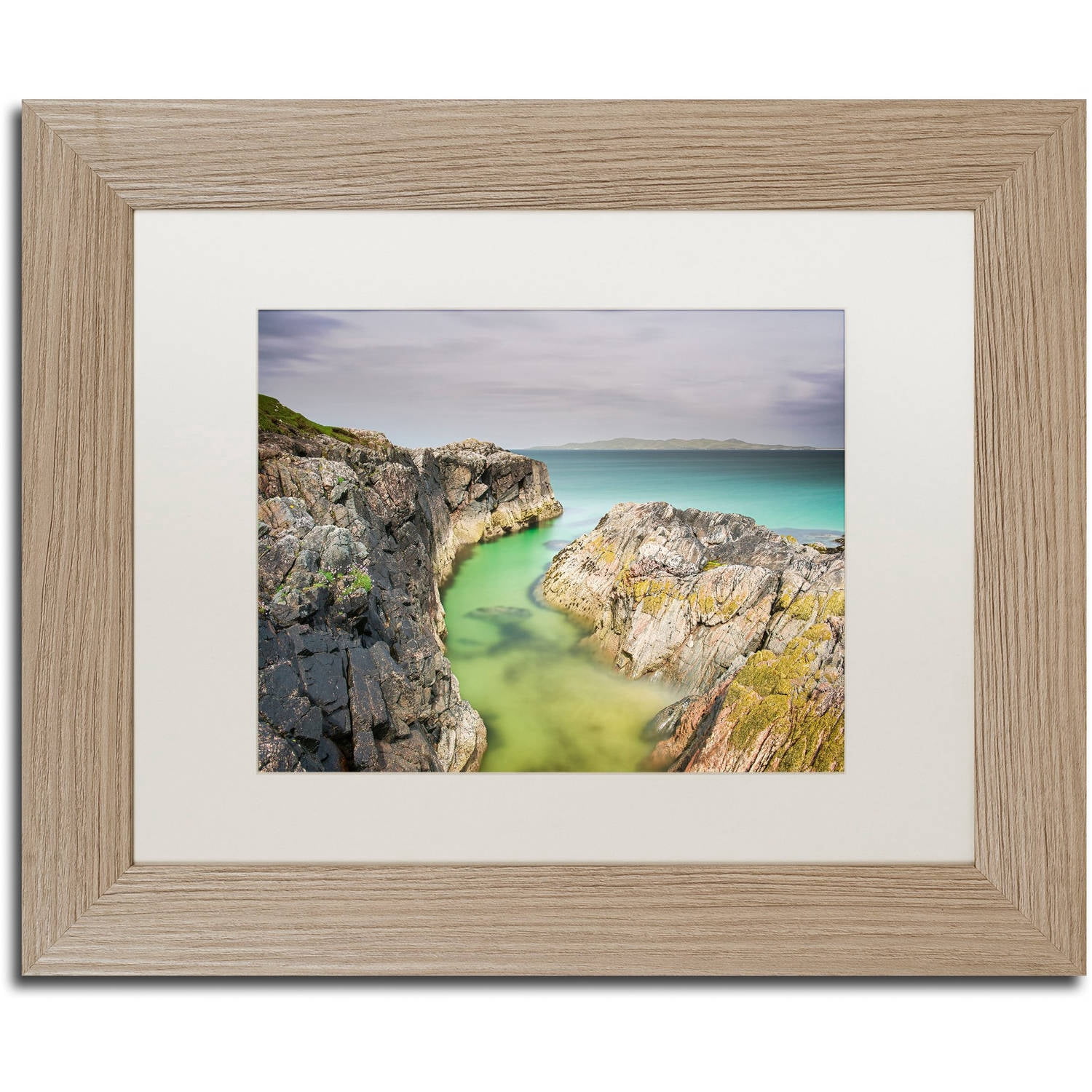 Trademark Fine Art "Turn to Blue" Canvas Art by Michael Blanchette Photography White Matte, Birch Frame