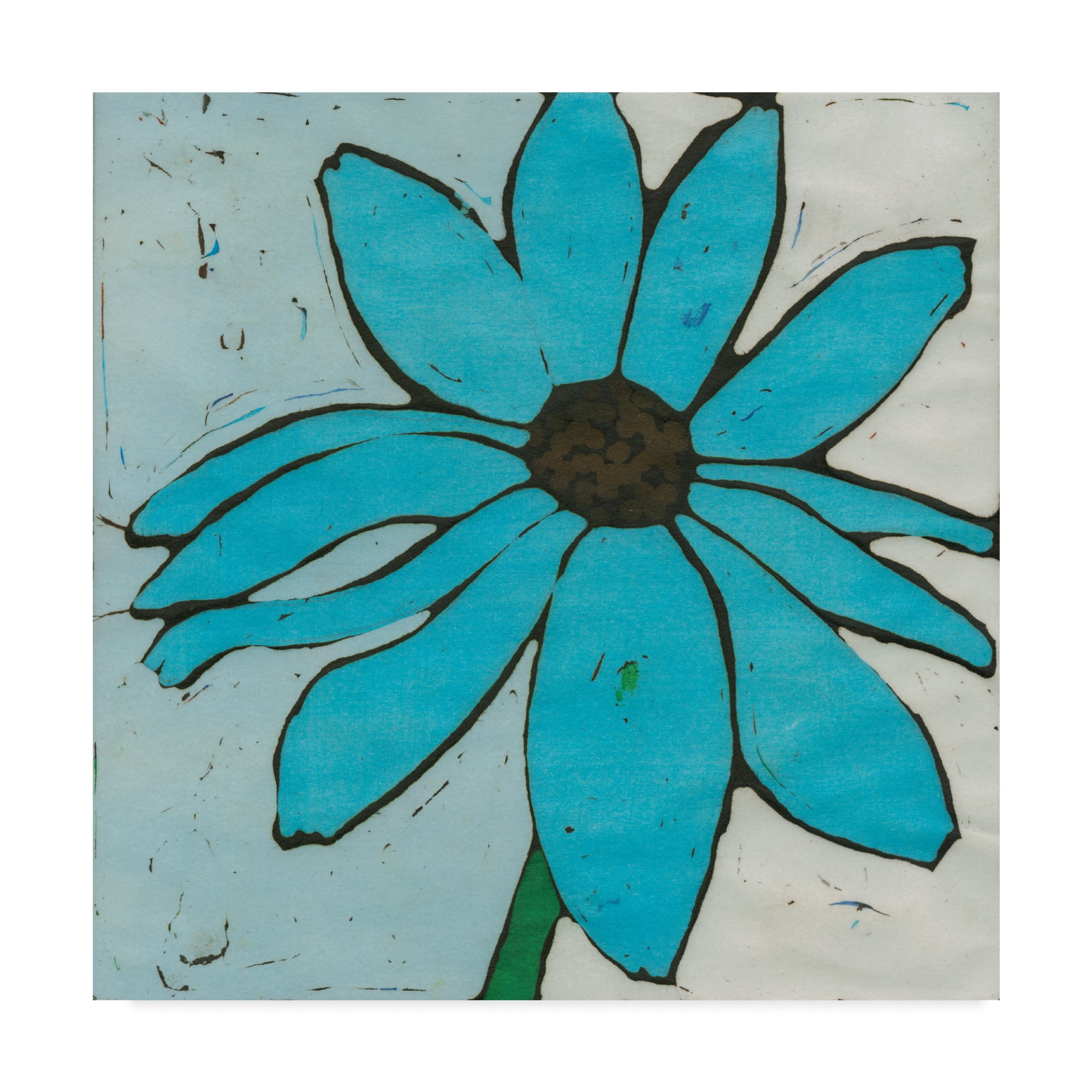 Trademark Fine Art 'Turquoise Batik Botanical I' Canvas Art by Andrea Davis
