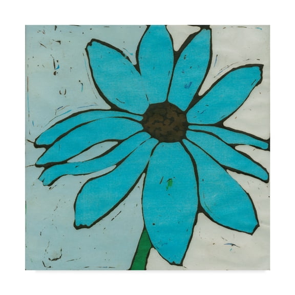 Trademark Fine Art 'Turquoise Batik Botanical I' Canvas Art by Andrea Davis