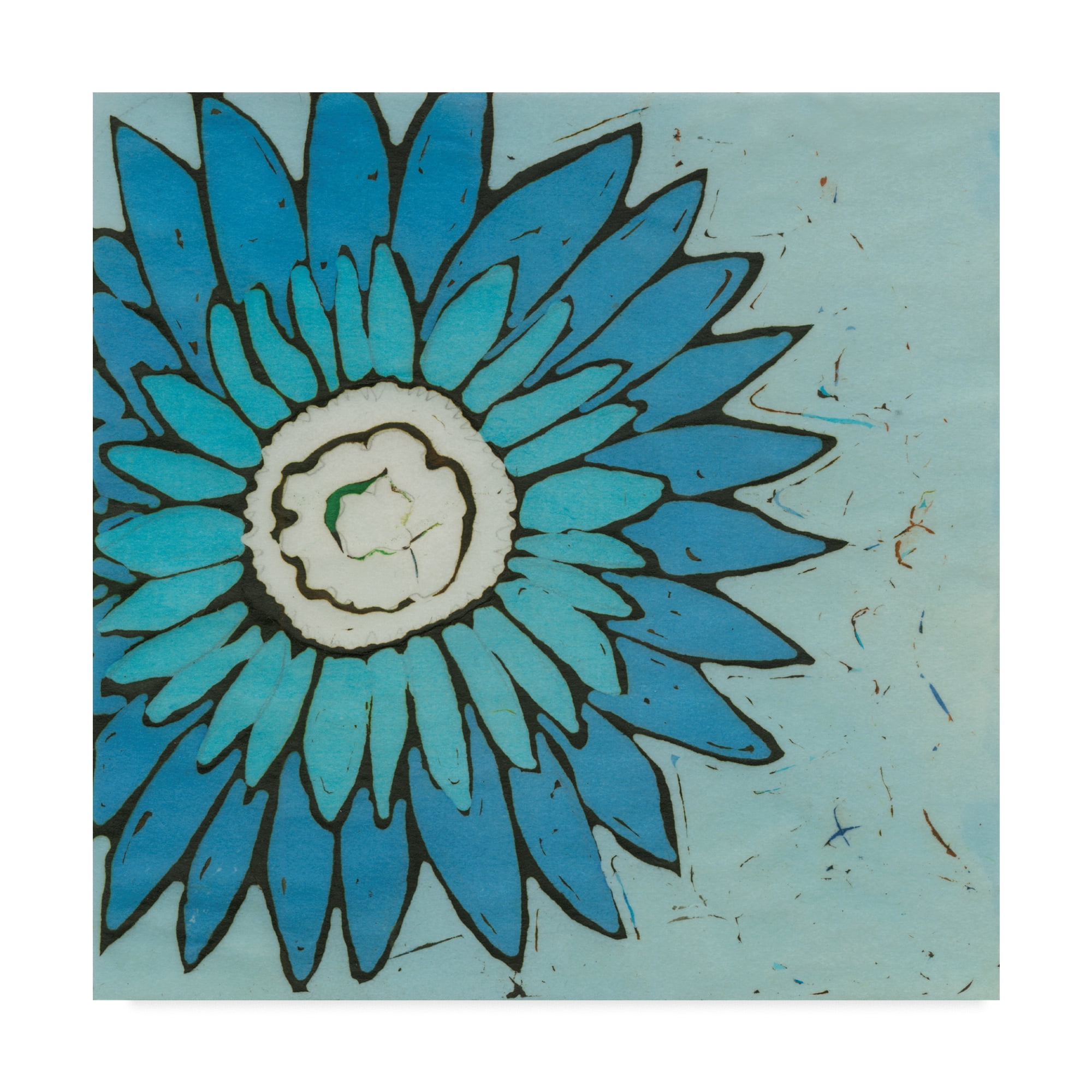 Trademark Fine Art 'Turquoise Batik Botanical III' Canvas Art by Andrea Davis