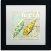 Trademark Fine Art "Turquoise Beach II" Canvas Art by Color Bakery White Matte, Black Frame
